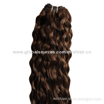 24-inch Color 8#, Water Wave Peruvian, Remy Hair Weaving